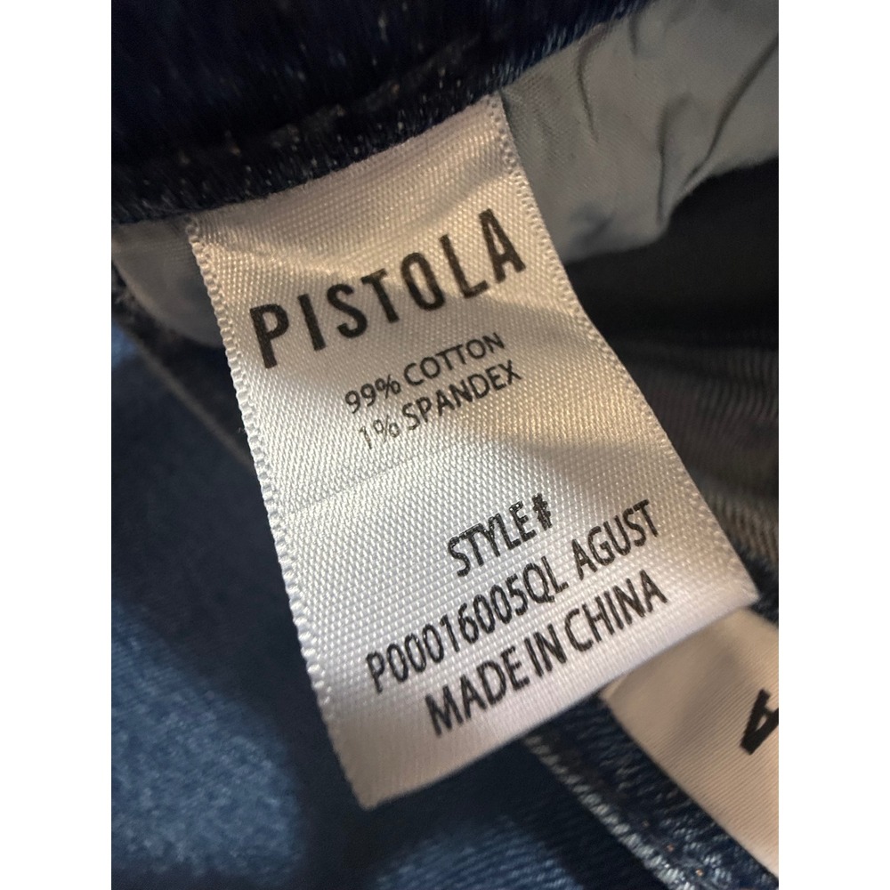 Pistola Womens Eli High Rise Barrel Leg Seam Detail Jeans Medium Wash Size 27 - Picture 13 of 13